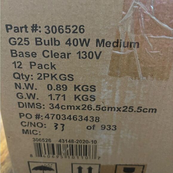 40w G25 Incandescent Decorative Bulb (2600k) (24-Pack) - Picture 5 of 5